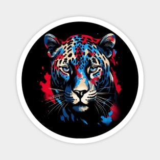 Patriotic Leopard Magnet